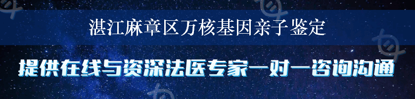 湛江麻章区万核基因亲子鉴定